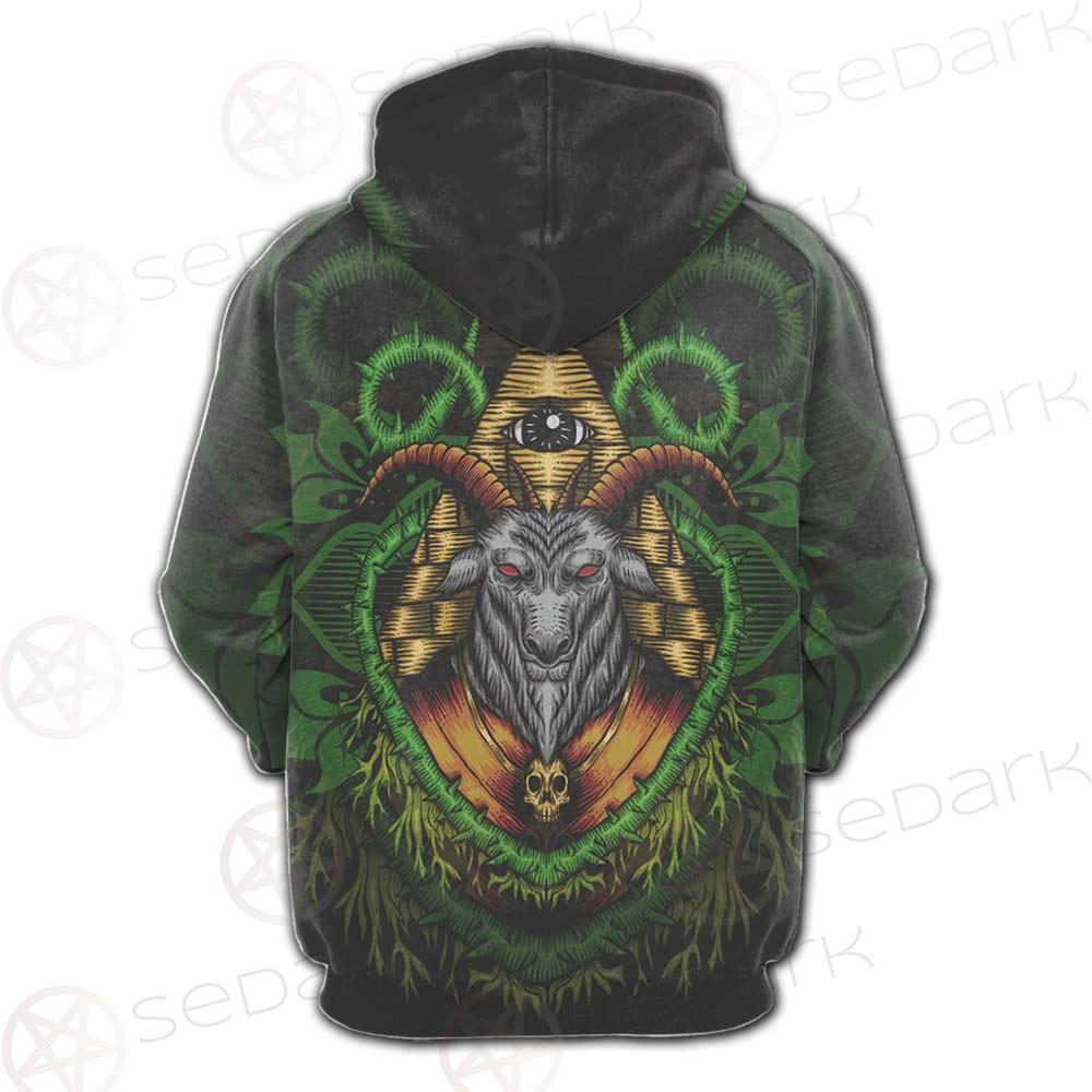 Baphomet Vector Illustration SDN-1074 Hoodie Raglan