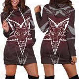 Goat Head On Pentagram SDN-1078 Hoodie Dress