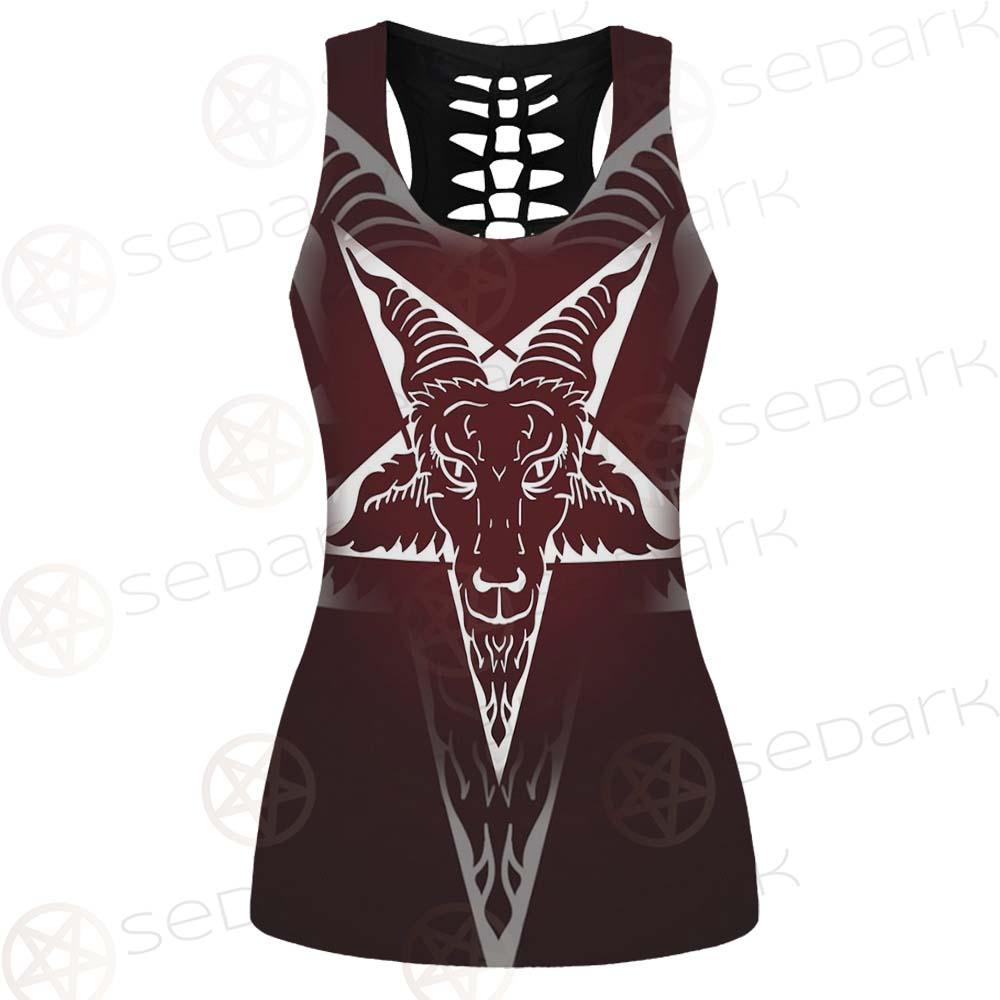 Goat Head On Pentagram SDN-1078 Women Tank Top