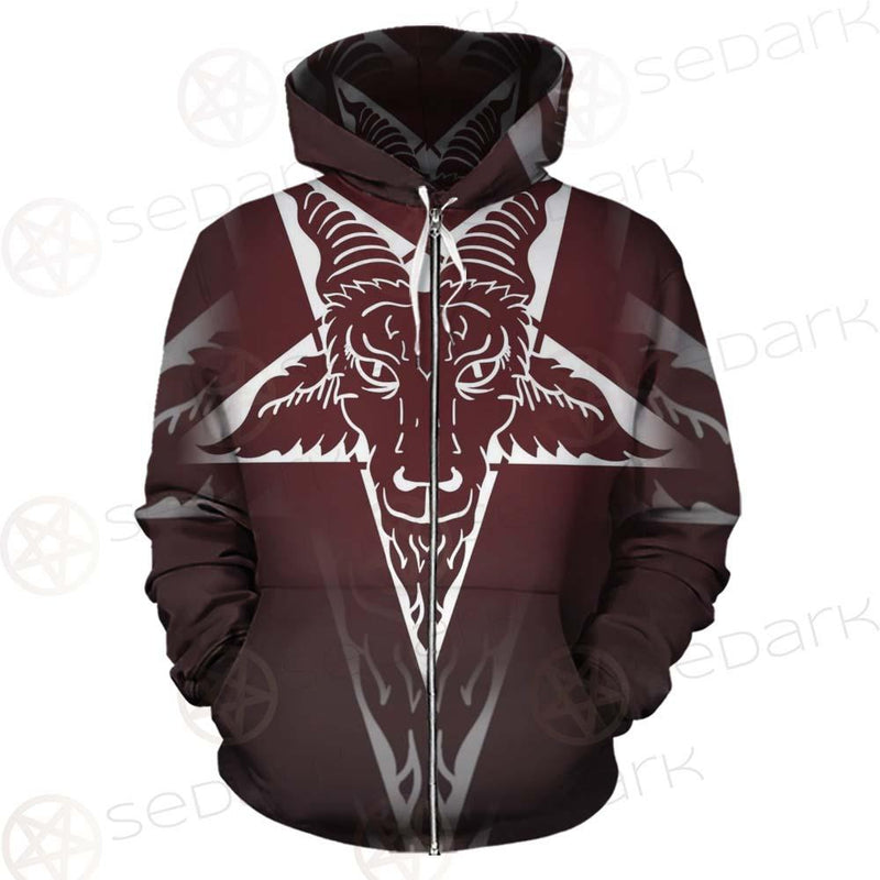 Goat Head On Pentagram SDN-1078 Hoodie & Zip Hoodie