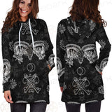 Devils Head With Horns SDN-1079 Hoodie Dress