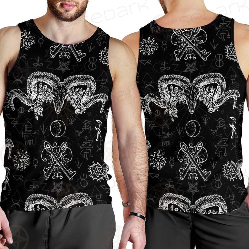 Devils Head With Horns SDN-1079 Men Tank-tops