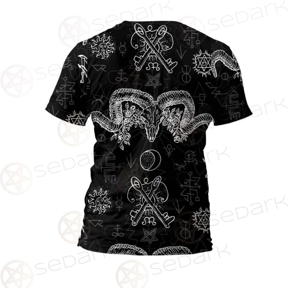 Devils Head With Horns SDN-1079 Unisex T-shirt