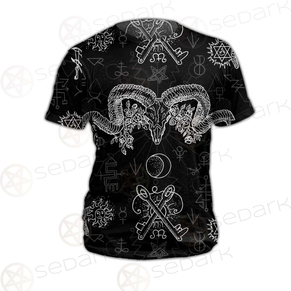 Devils Head With Horns SDN-1079 Unisex T-shirt