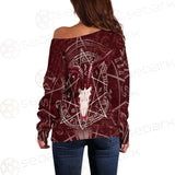 Pentagram With Magical Inscriptions SDN-1080 Off Shoulder Sweaters