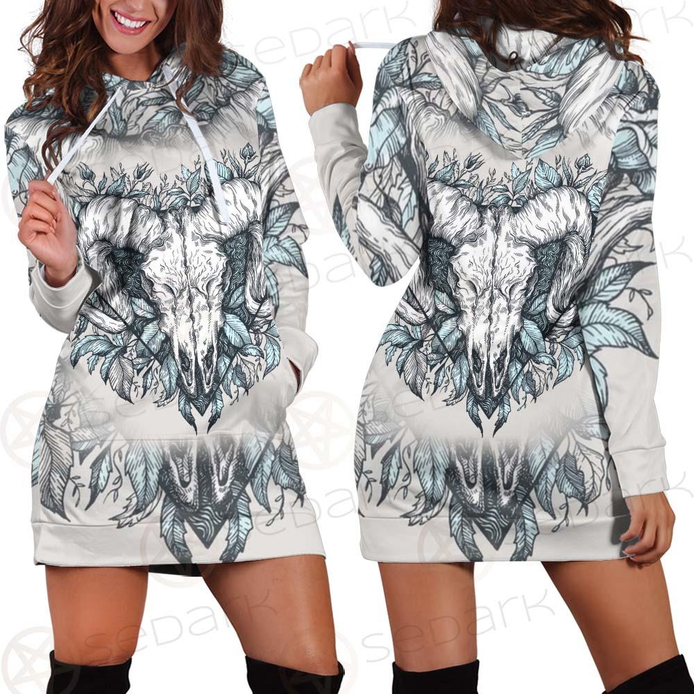 Binary Satanic Symbol SDN-1083 Hoodie Dress