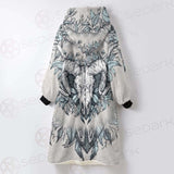 Binary Satanic Symbol SDN-1083 Oversized Sherpa Blanket Hoodie