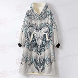 Binary Satanic Symbol SDN-1083 Oversized Sherpa Blanket Hoodie
