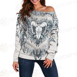 Binary Satanic Symbol SDN-1083 Off Shoulder Sweaters