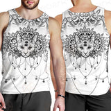 Dreamcatcher With Four Eyed Cat SDN-1087 Men Tank-tops