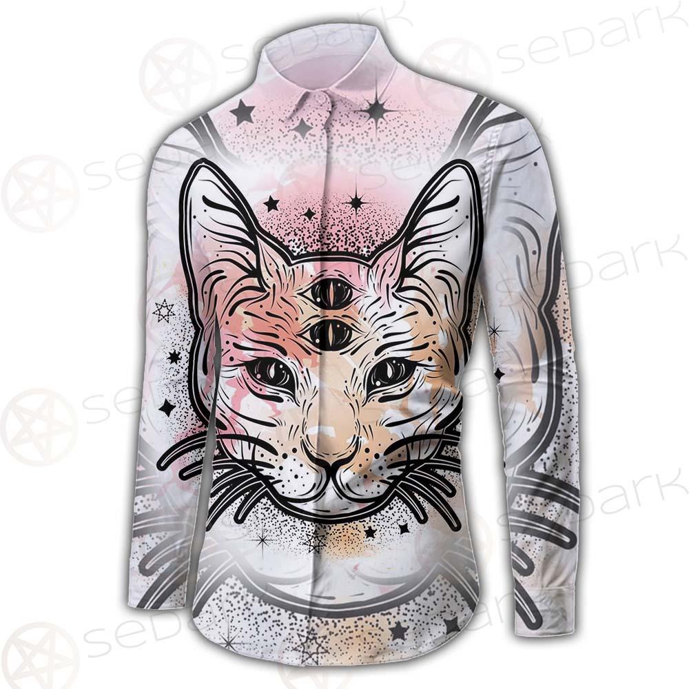 Illustration With Four Eyed Magic Cat SDN-1088 Shirt Allover
