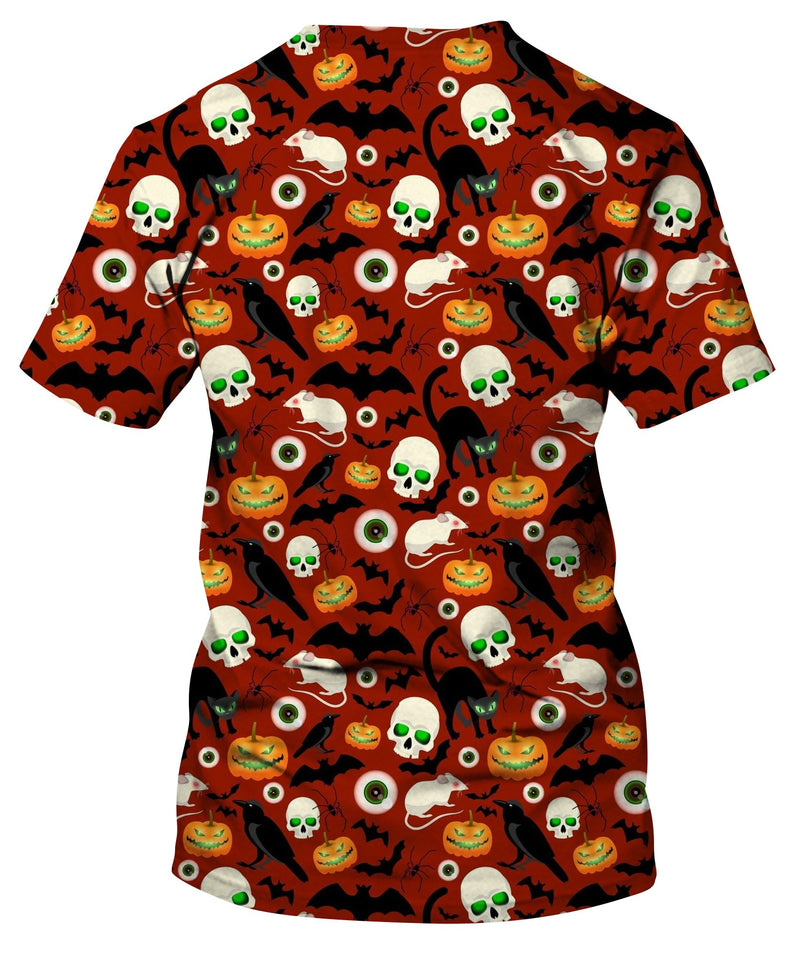 Pumpkins Black Cats White Rats Crows Bats T-Shirt