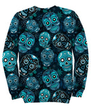 Sugar Skull With Floral Ornament And Flower Sweatshirt