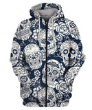 Day Of The Sugar Skull Zip Hoodie