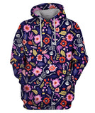 Dancing Skeletons In The Floral Garden Hoodie