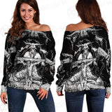 Hail Satan SDN-1130 Off Shoulder Sweaters