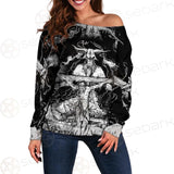 Hail Satan SDN-1130 Off Shoulder Sweaters