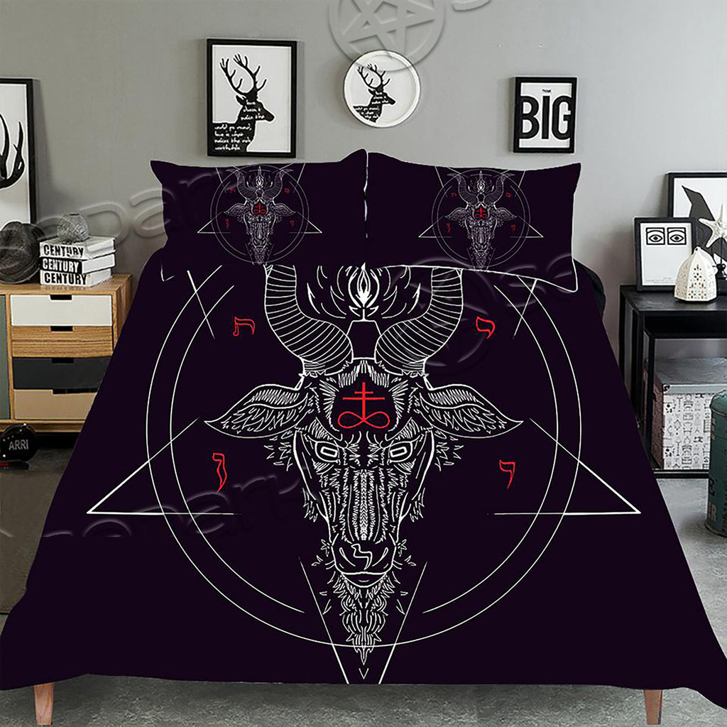 Satanic Bedding set - Red text