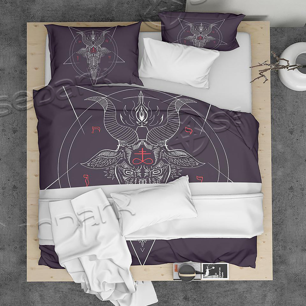 Satanic Bedding set - Red text