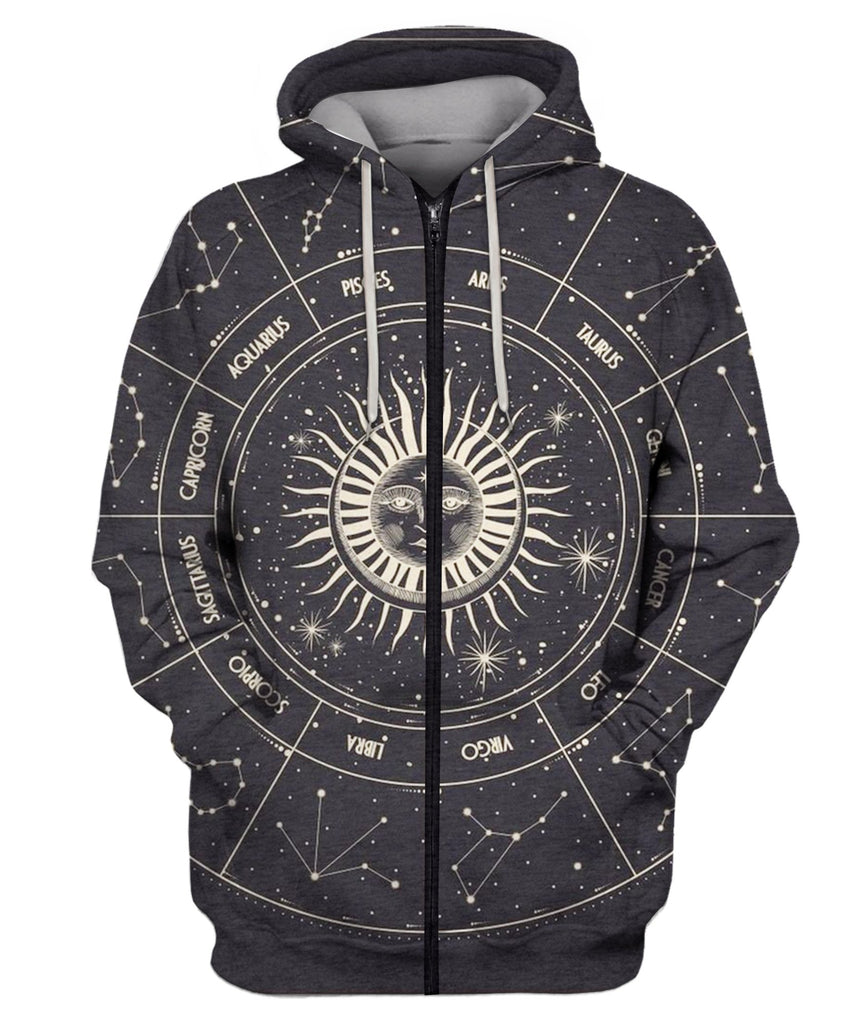 Moonlight Activity In Vintage Zip Hoodie