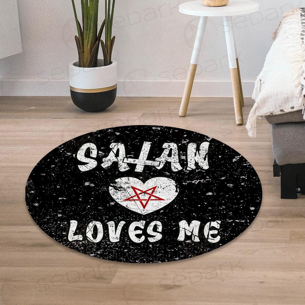 Satan Loves Me SED-0002 Round Carpet