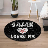Satan Loves Me SED-0002 Round Carpet