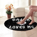 Satan Loves Me SED-0002 Round Carpet