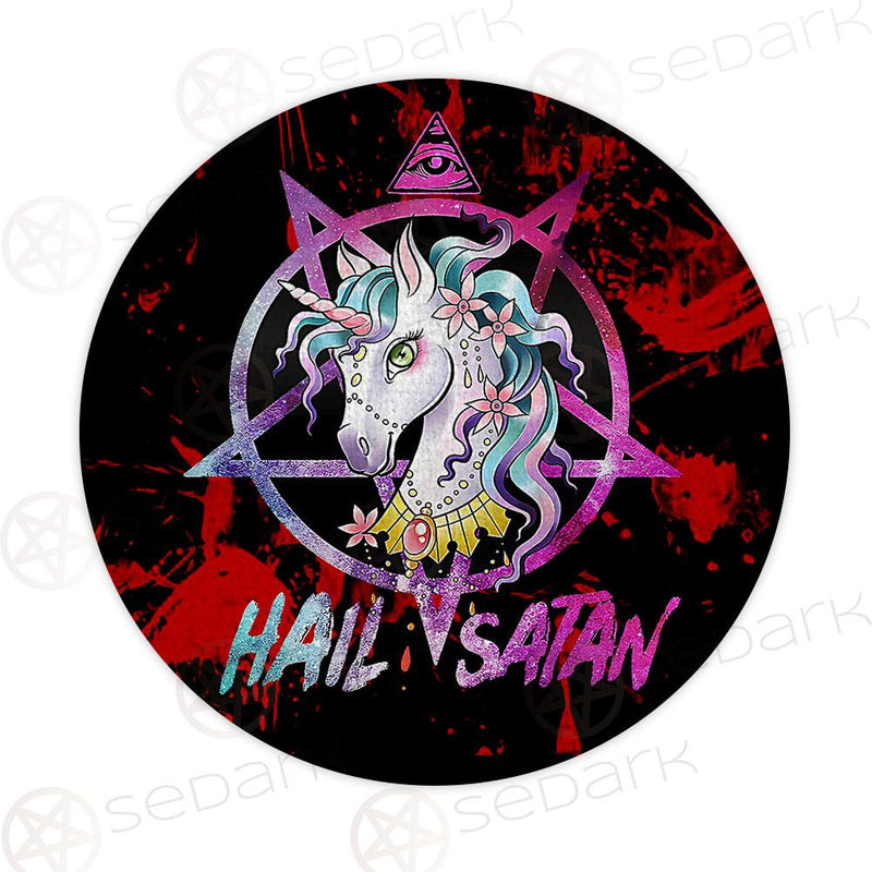 Hail Satan Unicorn SED-0012 Round Carpet