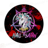 Hail Satan Unicorn SED-0012 Round Carpet