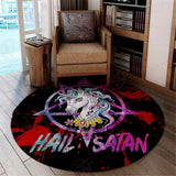 Hail Satan Unicorn SED-0012 Round Carpet