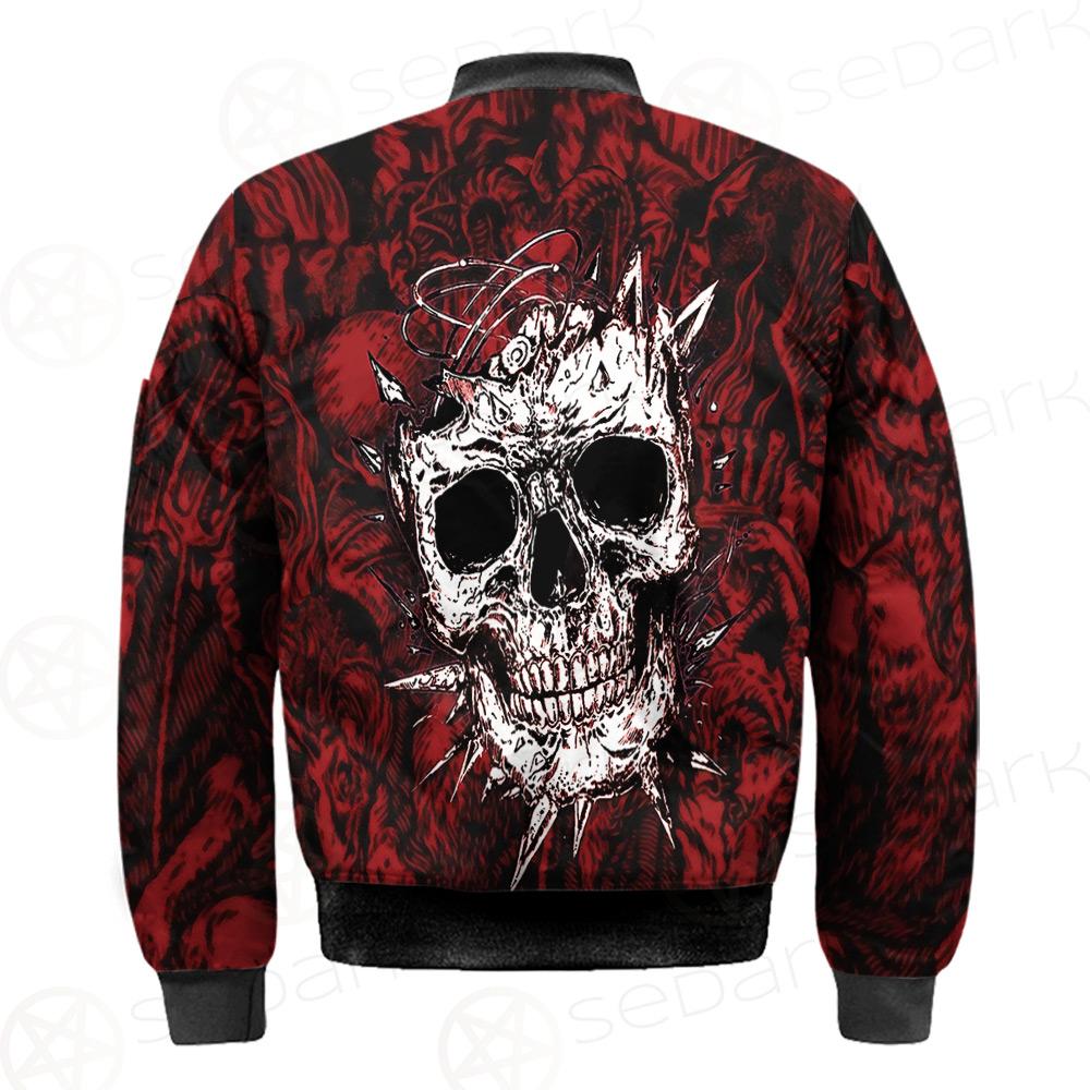 Skull Satan background SED-0083 Bomber Jacket