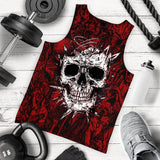 Skull Satan background SED-0083 Men Tank-tops