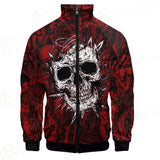 Skull Satan background SED-0083 Stand-up Collar Jacket
