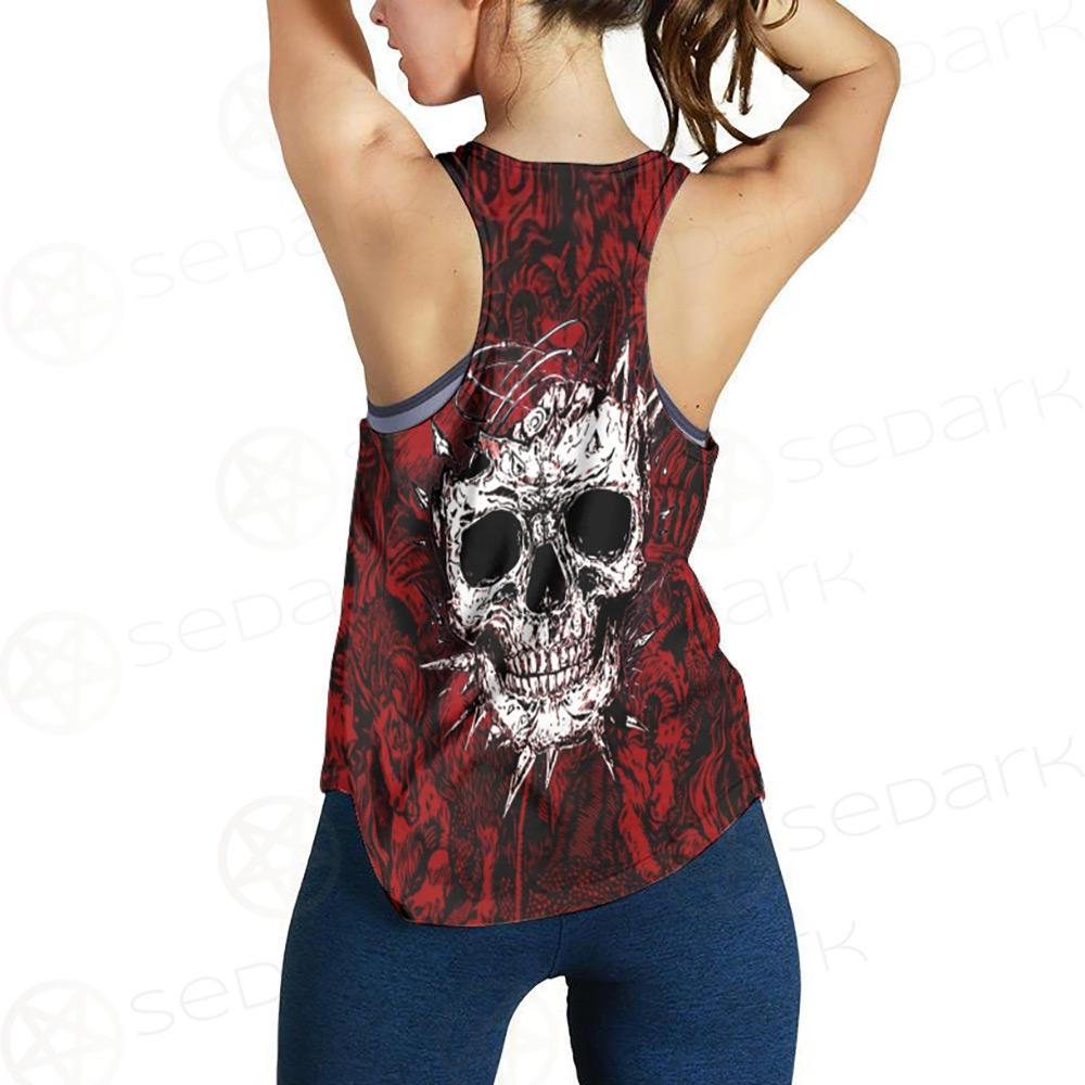 Skull Satan background SED-0083 Women Tank Top