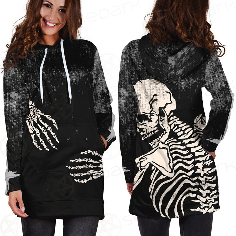 Skeleton Hug SED-0084 Hoodie Dress