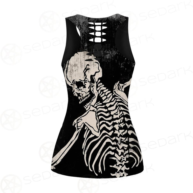 Skeleton Hug SED-0084 Hollow Out Tank Top