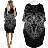 Satan Skull Pattern SED-0087 Batwing Pocket Dress