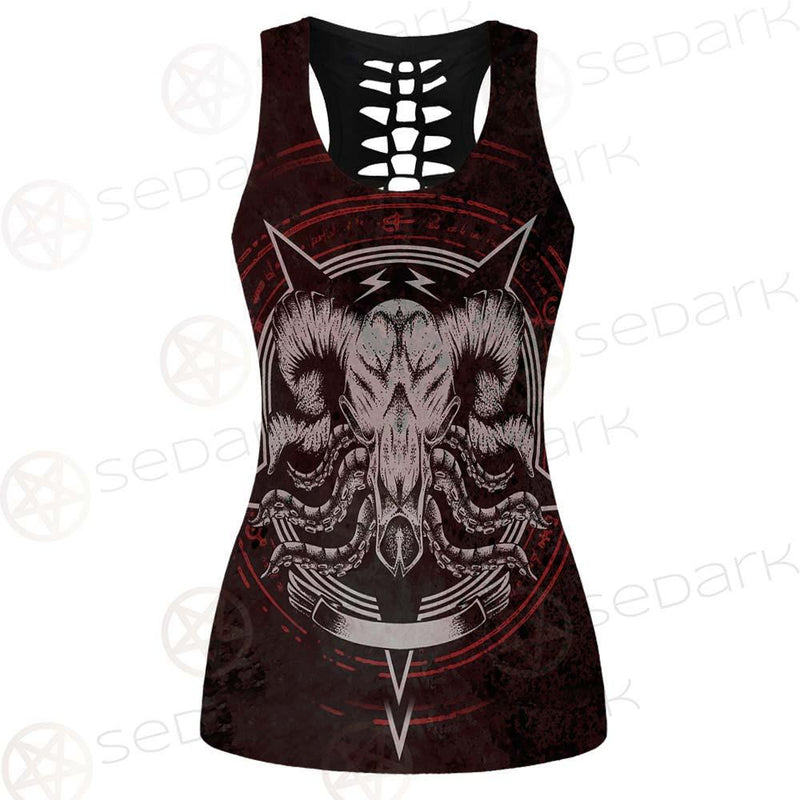 Head Pentagram SED-0088 Hollow Out Tank Top