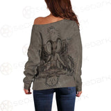 Baphomet Symbol SED-0090 Off Shoulder Sweaters