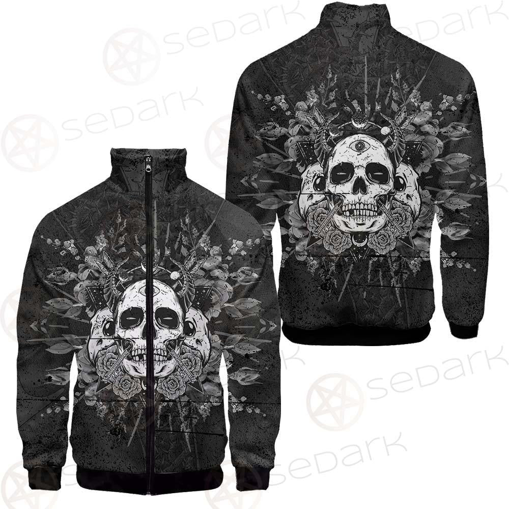Satan Skull With Eye SED-0091 Stand-up Collar Jacket