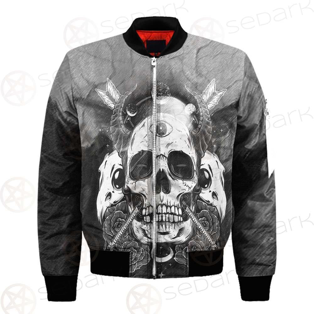 Satan Skull With Eye SED-0092 Bomber Jacket