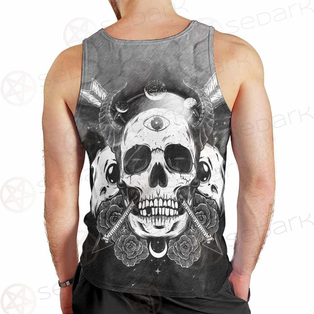 Satan Skull With Eye SED-0092 Men Tank-tops