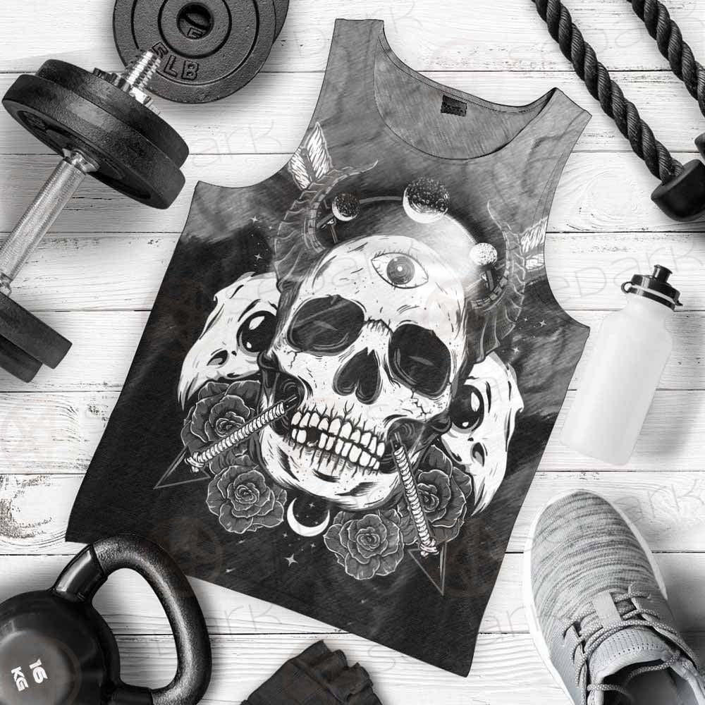 Satan Skull With Eye SED-0092 Men Tank-tops