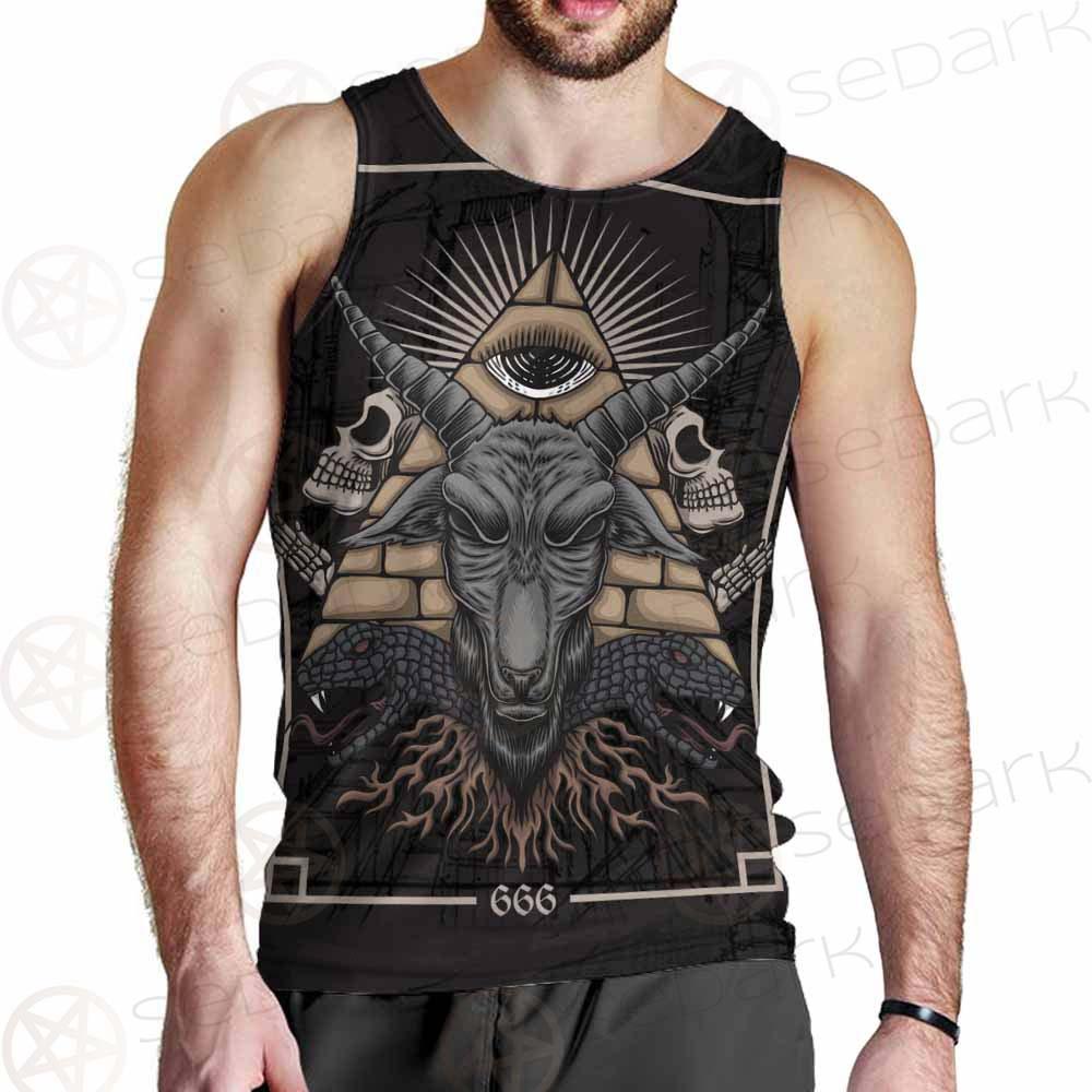 Baphomet Satanic SED-0093 Men Tank-tops