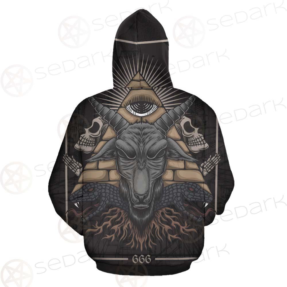 Baphomet Satanic SED-0093 Zip-up Hoodies