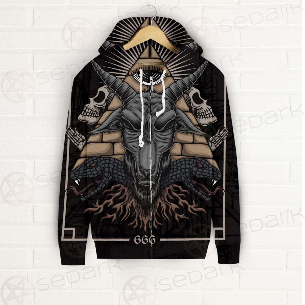 Baphomet Satanic SED-0093 Zip-up Hoodies