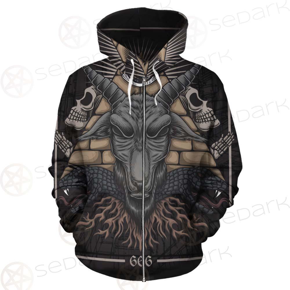 Baphomet Satanic SED-0093 Zip-up Hoodies