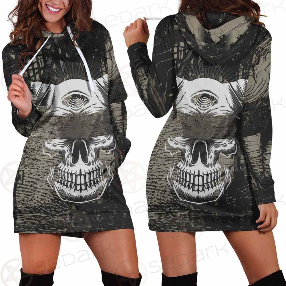 Skull Devil Eye Satan SED-0094 Hoodie Dress