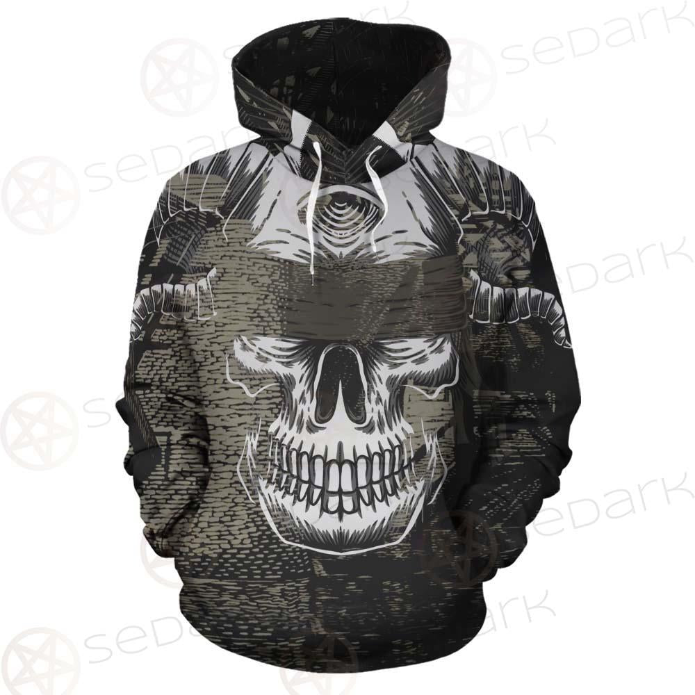 Skull Devil Eye Satan SED-0094 Hoodie Allover