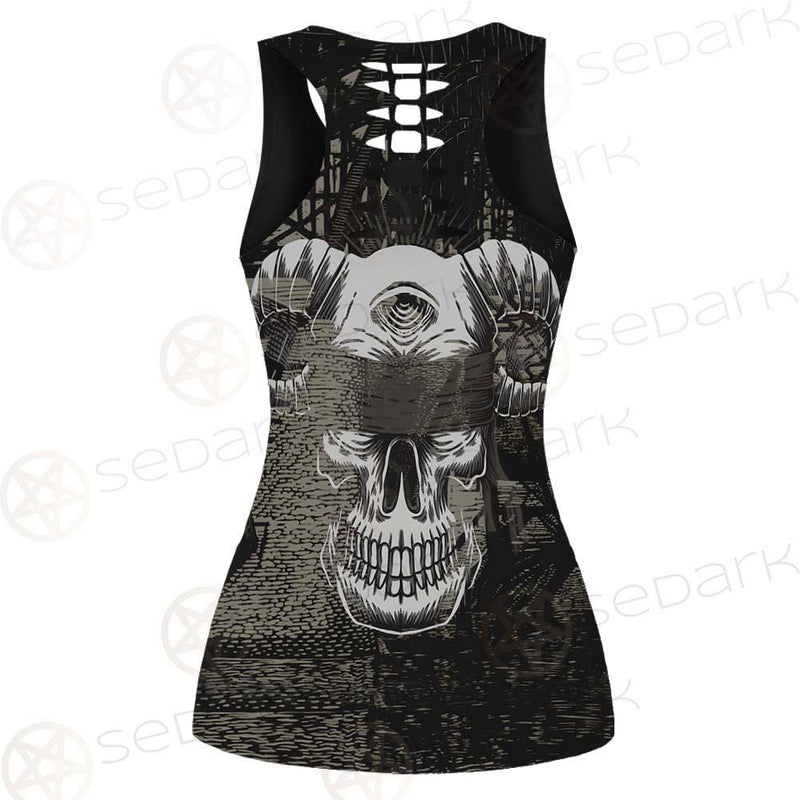 Skull Devil Eye Satan SED-0094 Hollow Out Tank Top